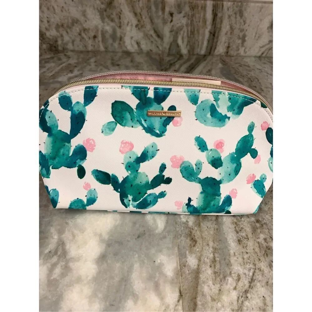 Makeup Bag with Cactus Design